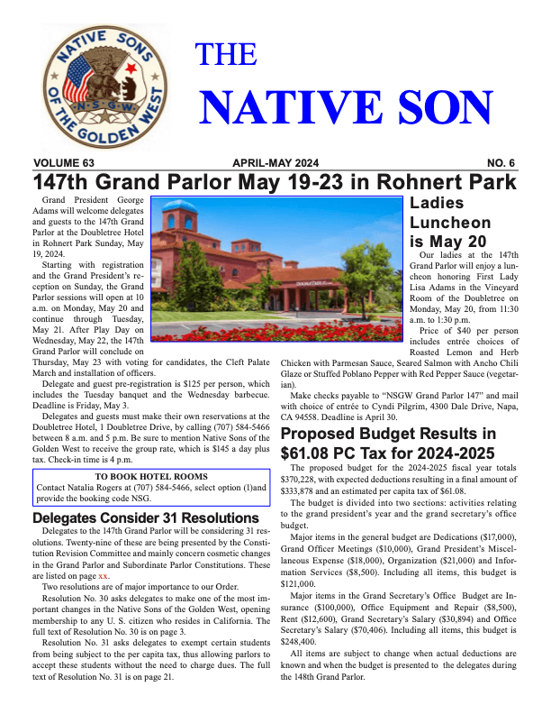 The Native Son April-May 2024