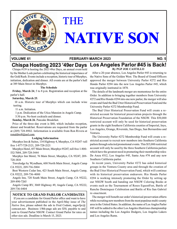 The Native Son February March 2023