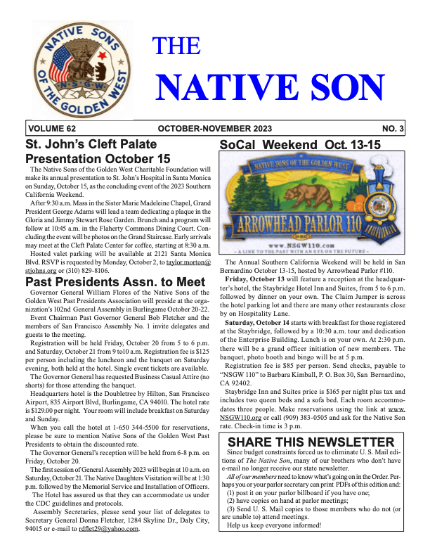 The Native Son October-November 2023